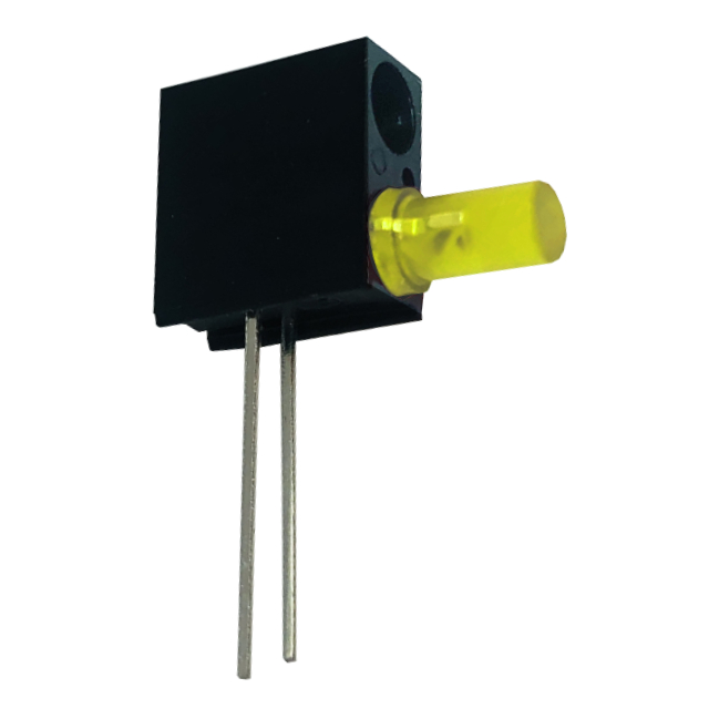 3mm Dia Flat-Top Yellow LED with 3062 Holder